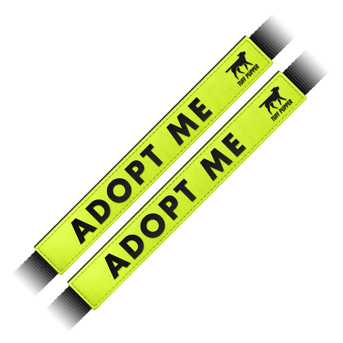 Tuff Pupper leash sleeve on a leash front view for high visibility during walks.