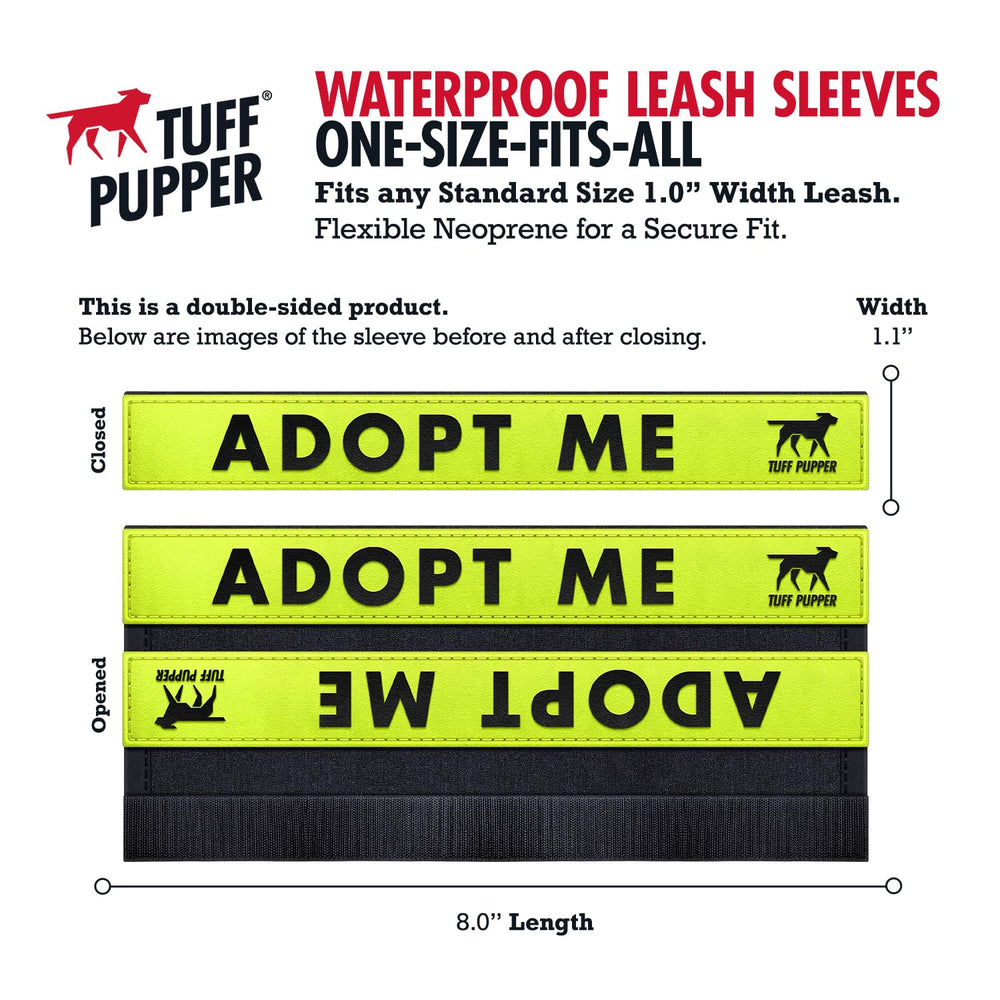 Tuff Pupper leash sleeve dual-sided text is readable from either direction.