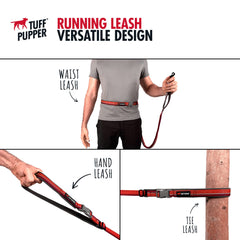 Tuff Pupper length-adjustable leash adapts from 3 to 6 feet for city or trail use.