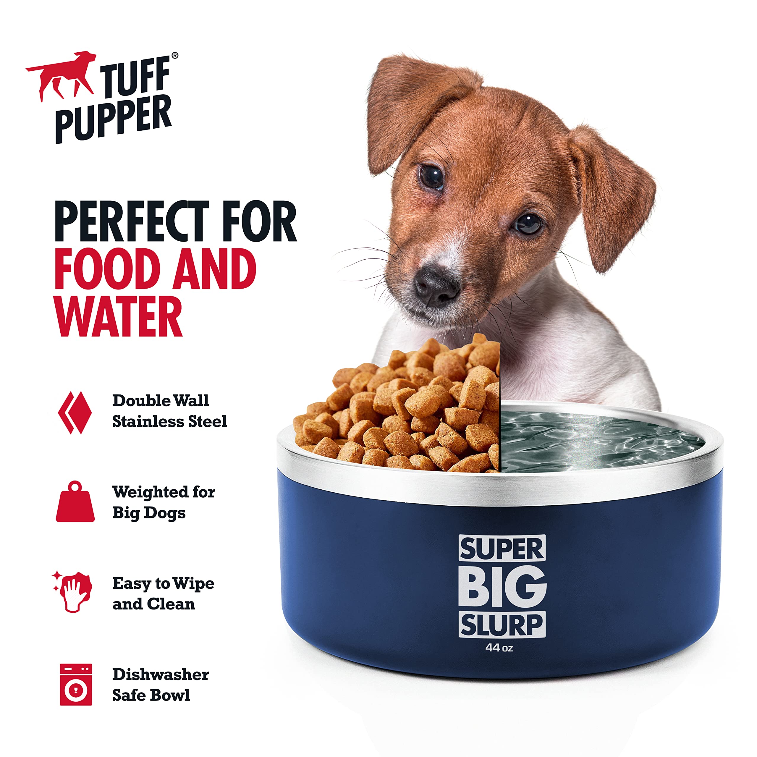 Tuff Pupper non-slip base prevents spills during feeding