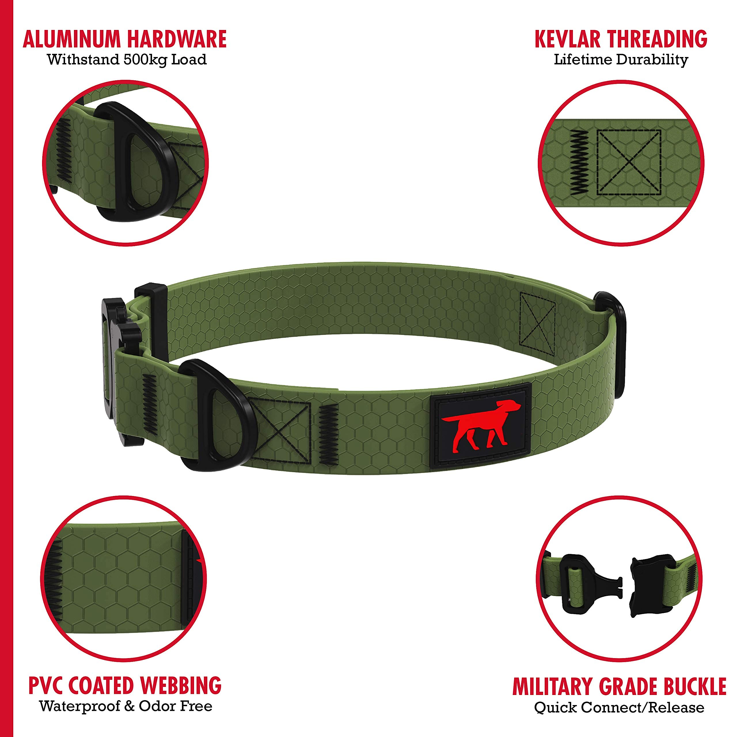 Tuff Pupper odor-free waterproof collar demonstrates easy cleaning and moisture resistance