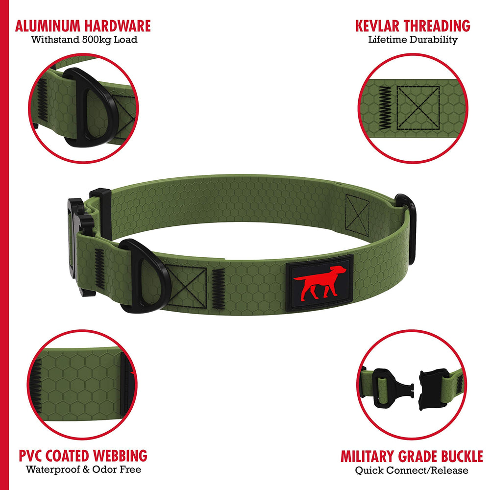 Tuff Pupper odor-free waterproof collar demonstrates easy cleaning and moisture resistance