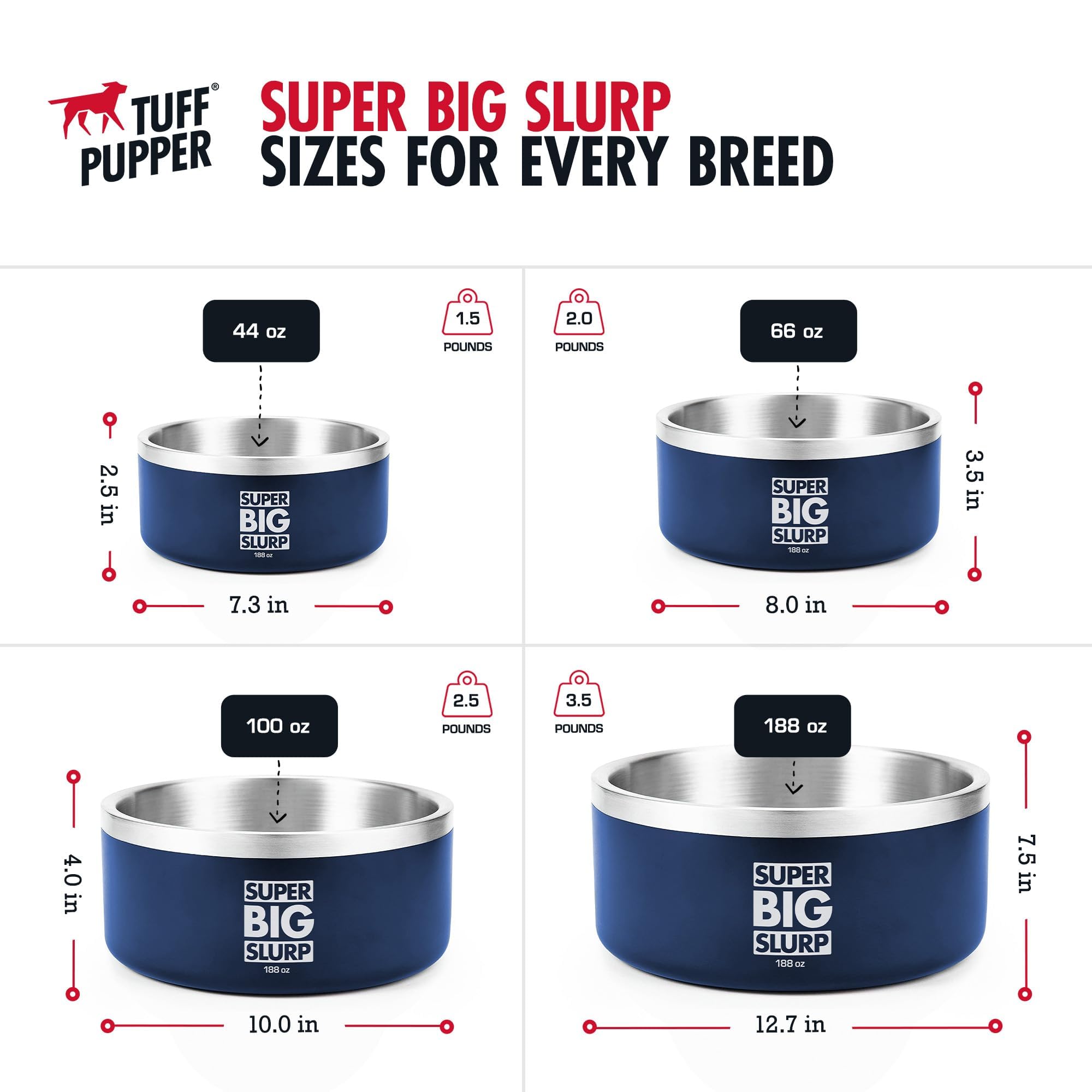 Tuff Pupper durable outdoor bowl resists weather and scratches