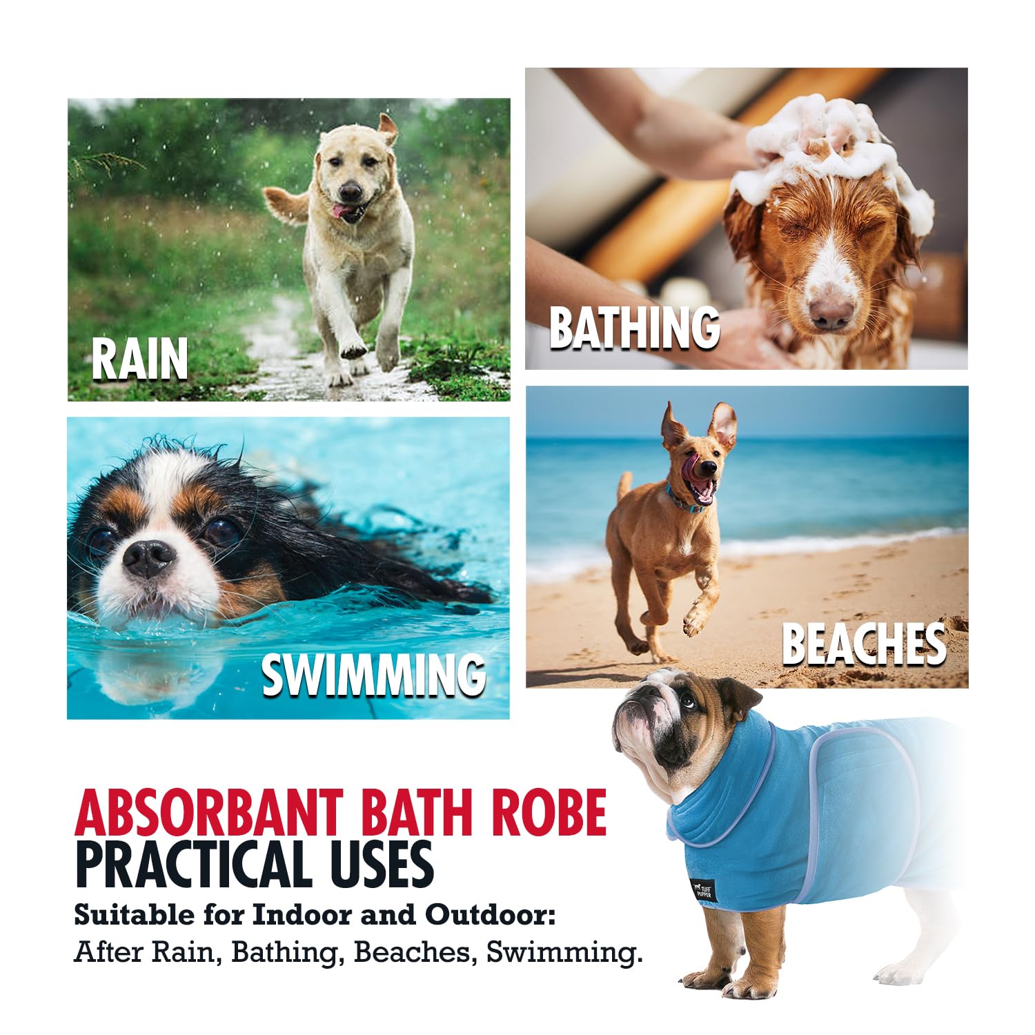 Tuff Pupper premium Velcro prevents snagging and protects fur.