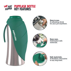 Tuff Pupper PupFlask silicone bowl extended for quick drinking