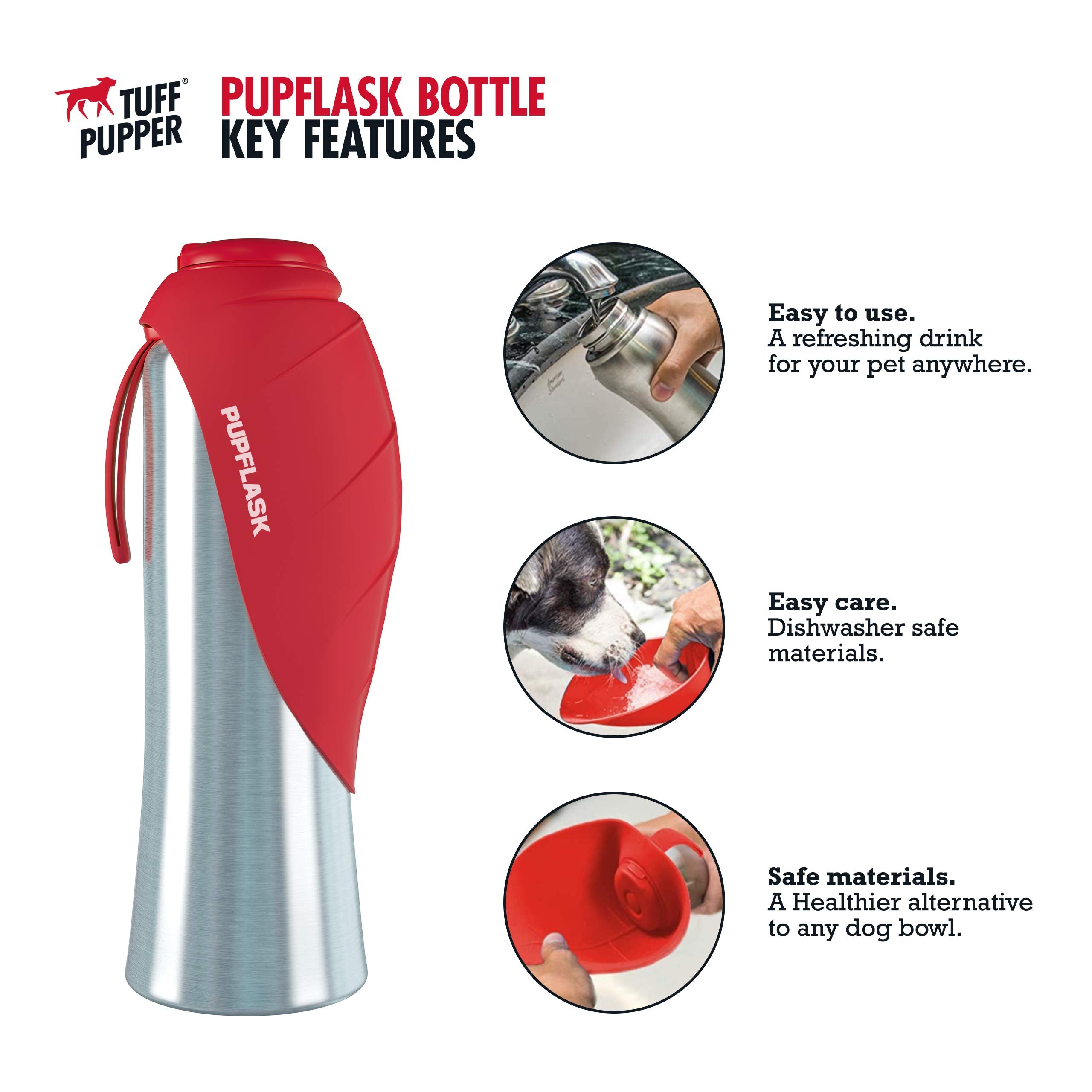 PupFlask silicone cup extended for quick sharing during walks and trips