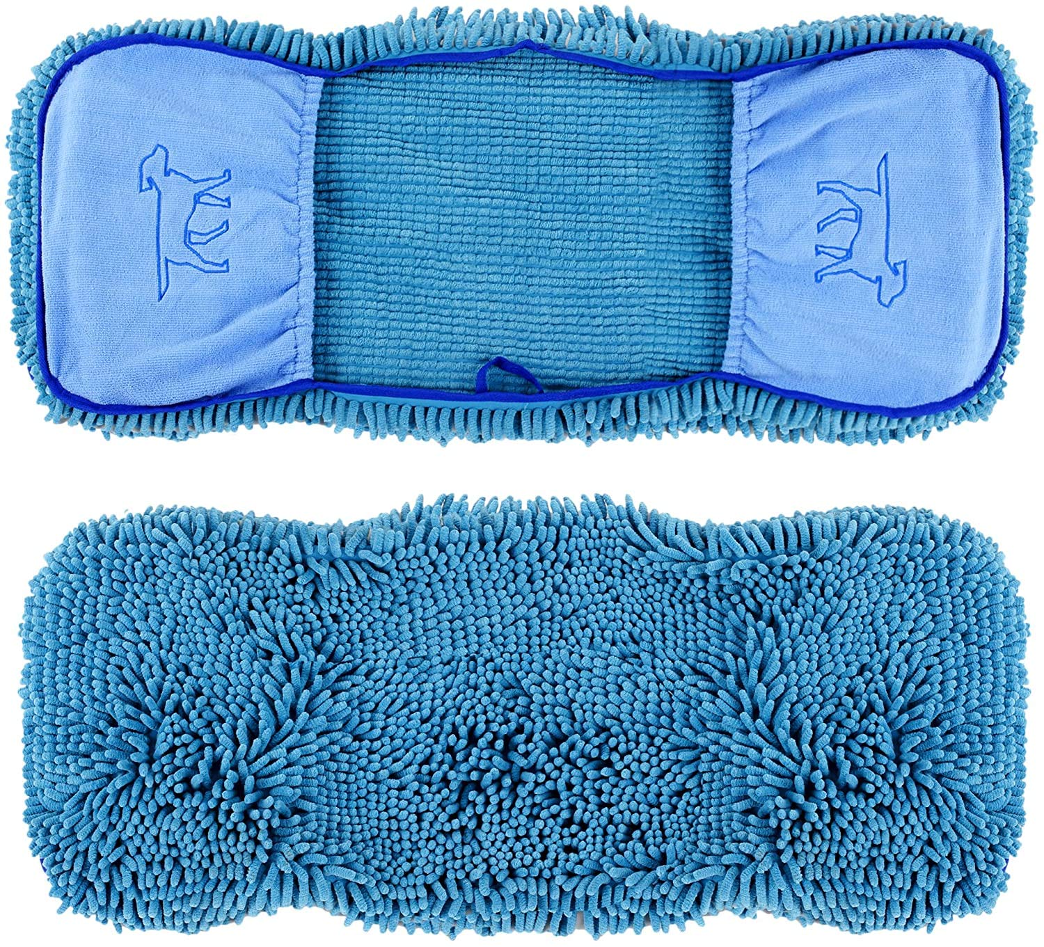 Tuff Pupper Quick Dry Towel dual pockets provide massage-like drying.