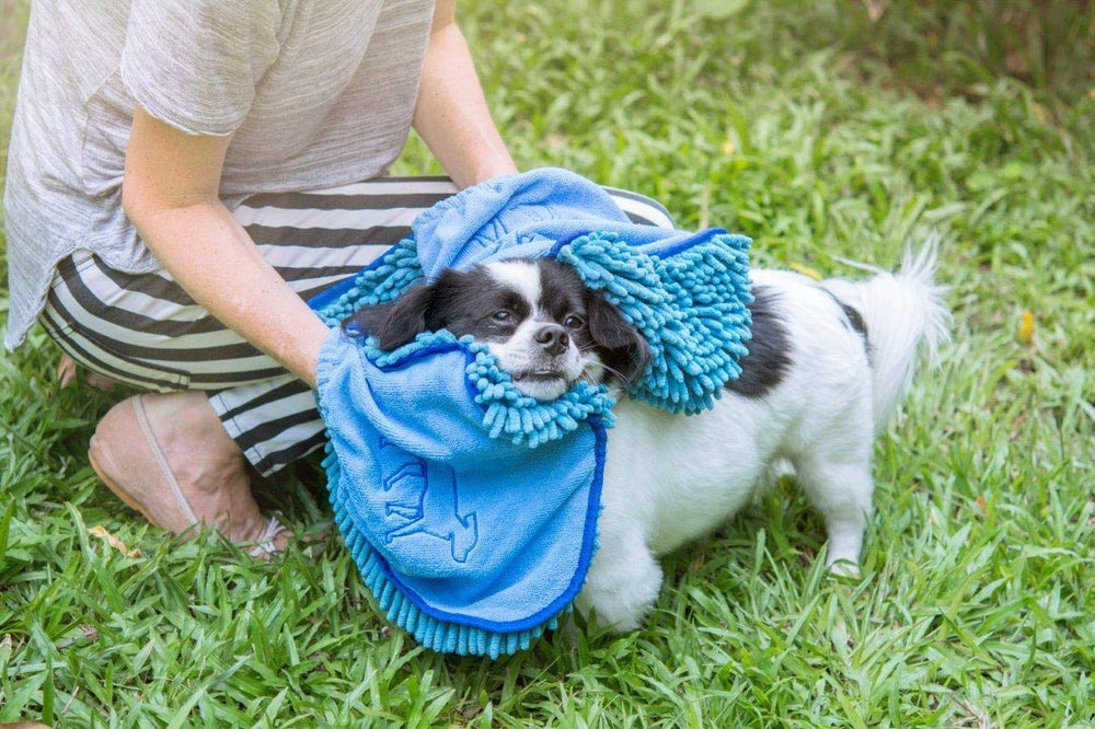 Tuff Pupper Quick Dry Towel dries eight times faster than cotton towels.