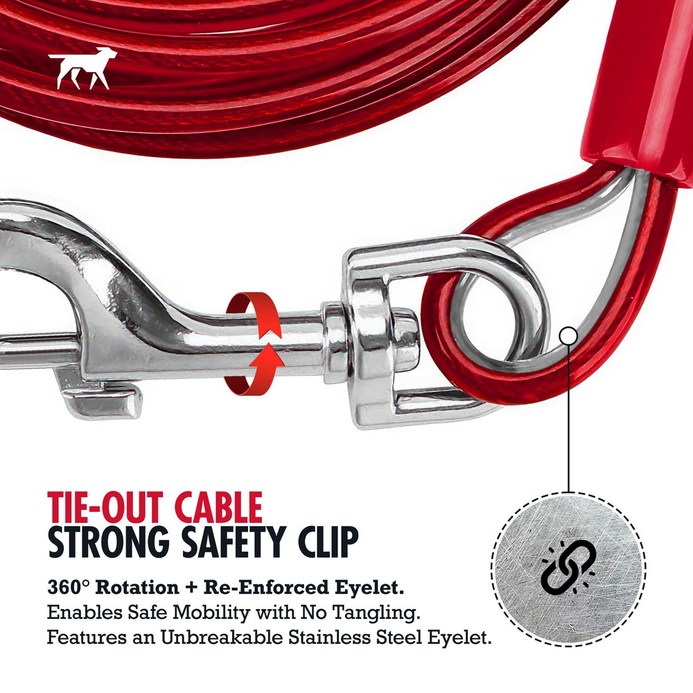 Tuff Pupper reinforcement rings protect eyelets and extend cable life.