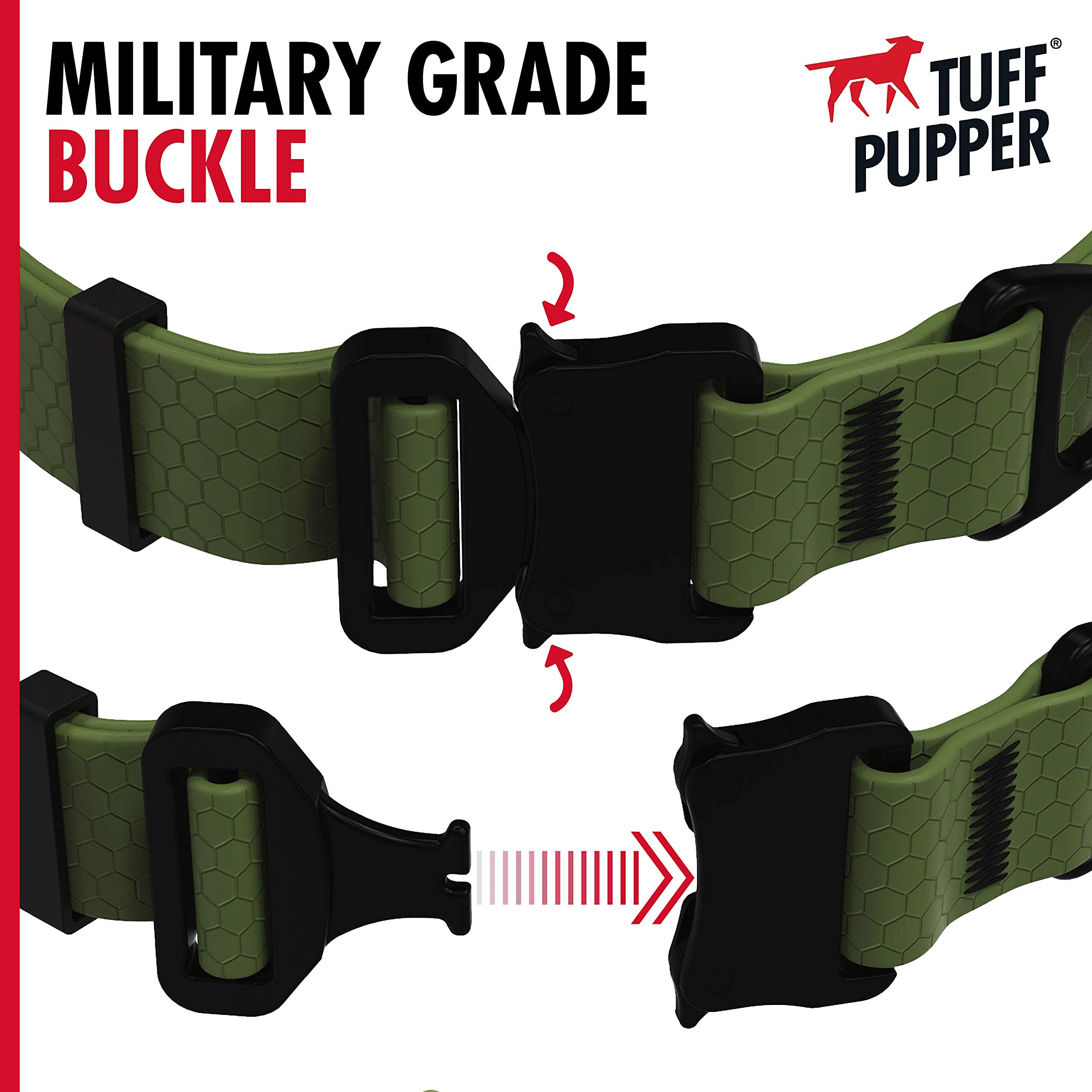 Tuff Pupper rubber coated PVC webbing closeup conveys rugged durability