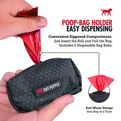 Tuff Pupper rust-proof clip attachment shown for secure outdoor use.