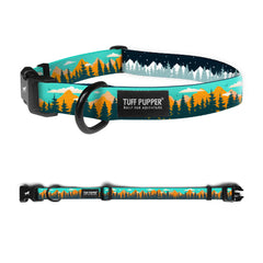 Tuff Pupper RusticPine collar closeup highlighting durable weave for active dogs