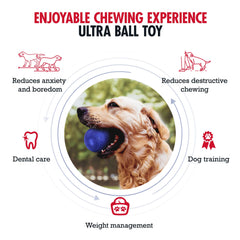Tuff Pupper SuperChewy ball toy close-up shows durable rubber core for long-lasting play.