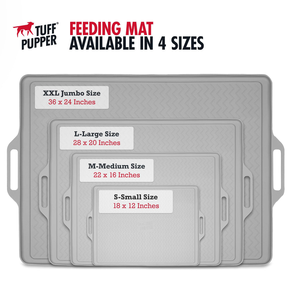 Tuff Pupper textured non-slip surface helps keep bowls in place