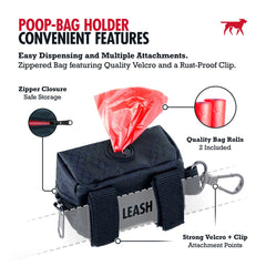 Tuff Pupper universal-fit leash demonstrates compatibility with all leash types.