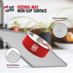 Tuff Pupper XXL dog feeding mat textured non-slip surface preventing bowl movement during meals