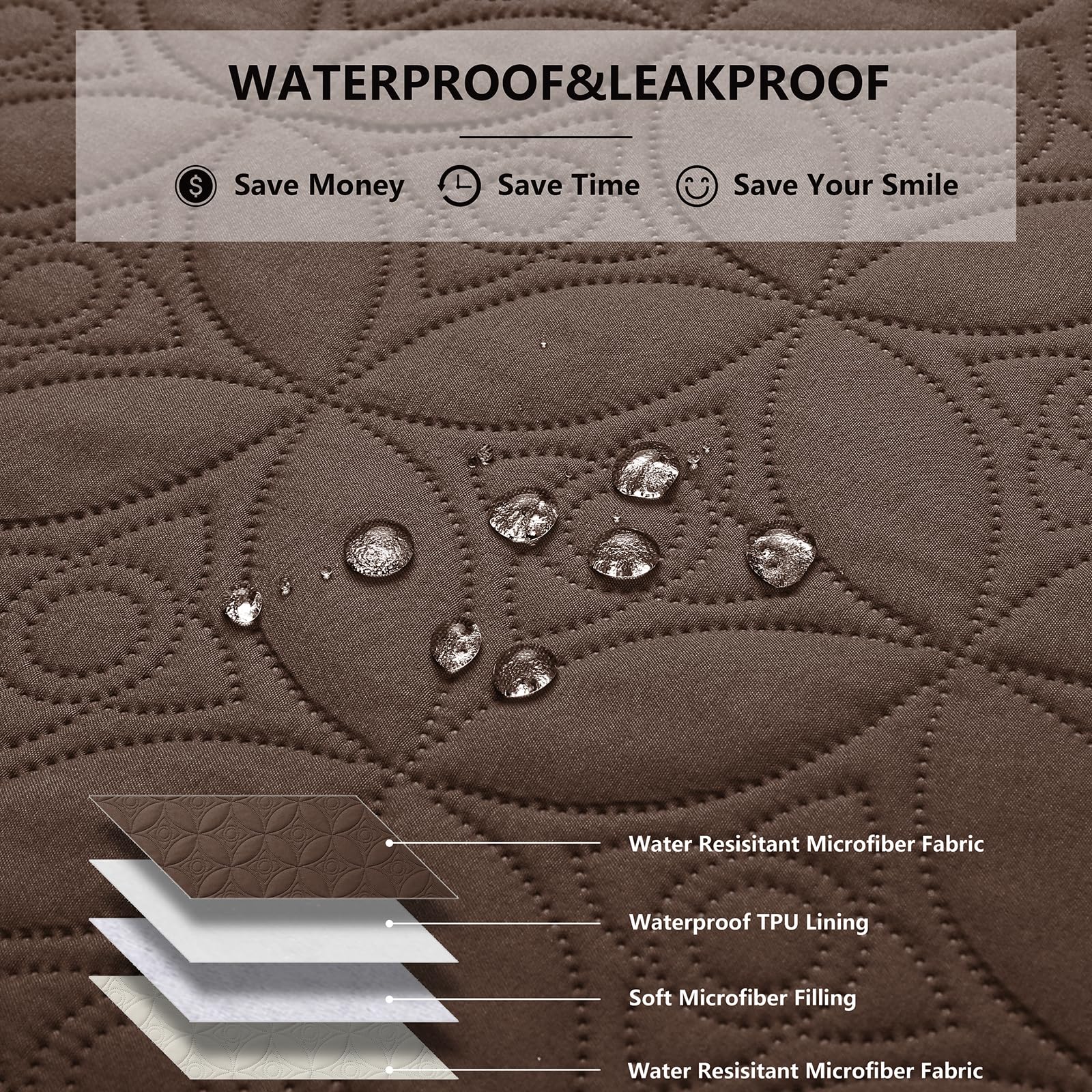 Reversible chocolate and cream colors for stylish coverage