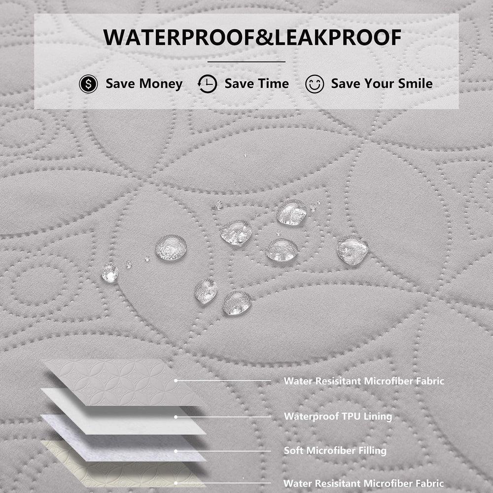 Tuffeel dog blanket close-up shows TPU lining helps prevent liquid transfer