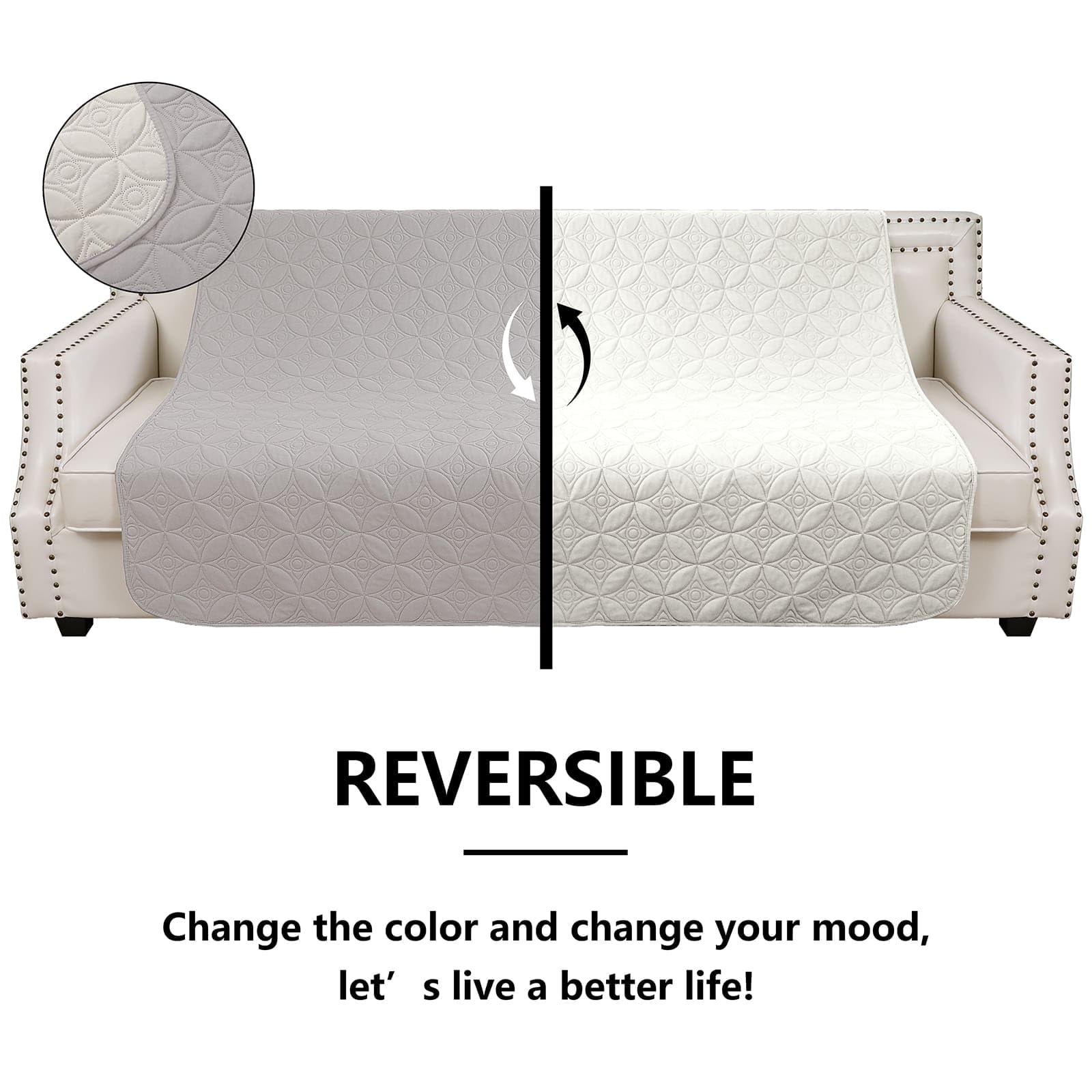 Tuffeel blanket showing TPU lining for liquid containment on furniture