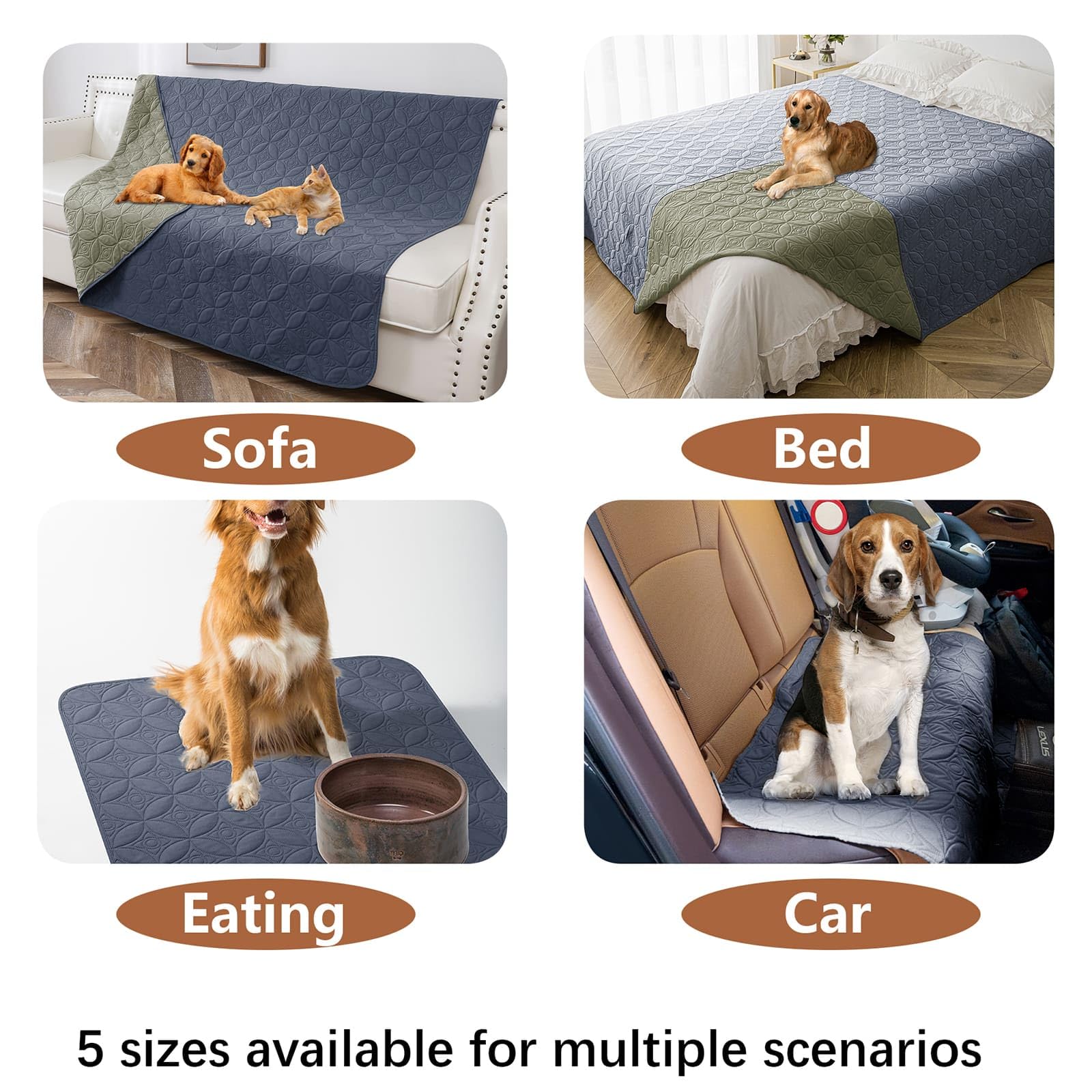 Tuffeel dog blanket care icon indicating machine wash and dry options.