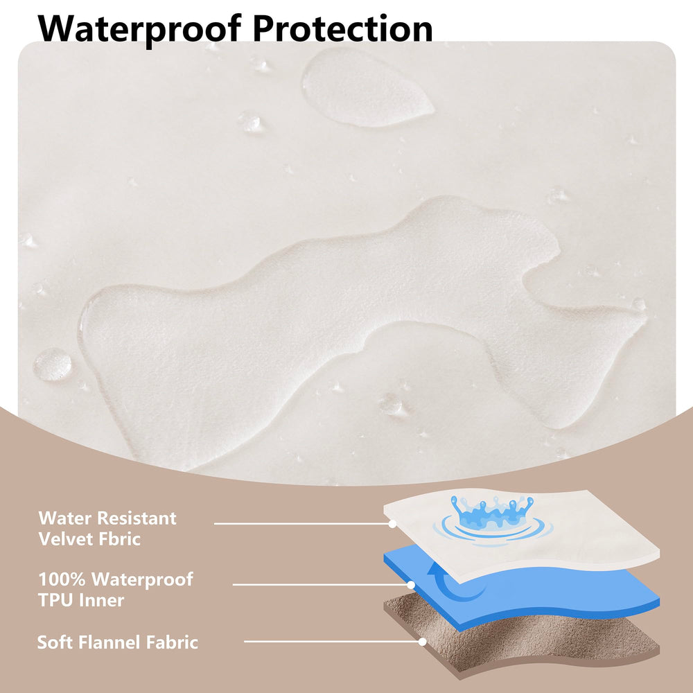Tuffeel leak-proof dog bed blanket guards against liquids during pets' activity.