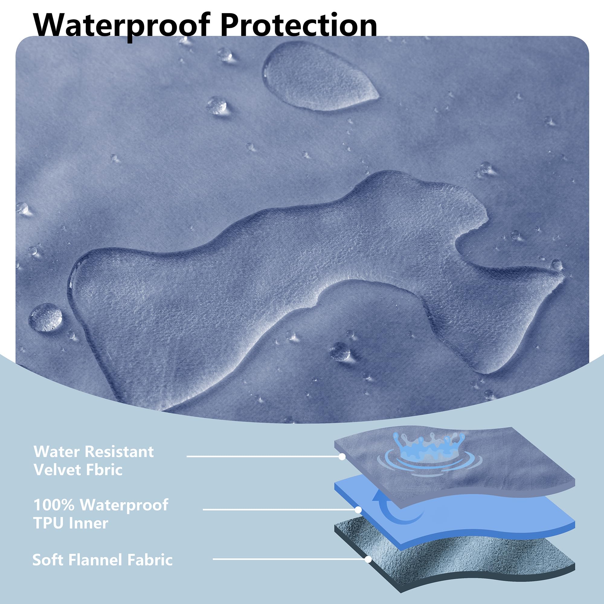 Tuffeel reversible blanket front velvet side for luxe comfort