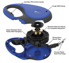 TUG 360° leash 16ft tape extension in active use for reach.