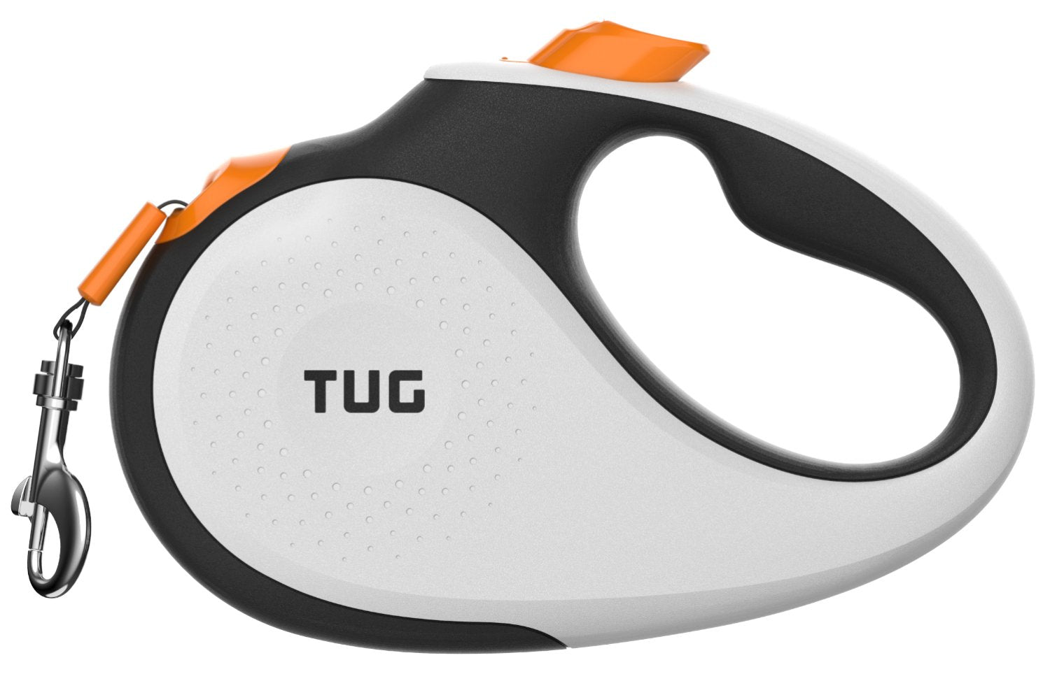 TUG 360° retractable leash with anti-slip handle for comfortable grip during long walks.