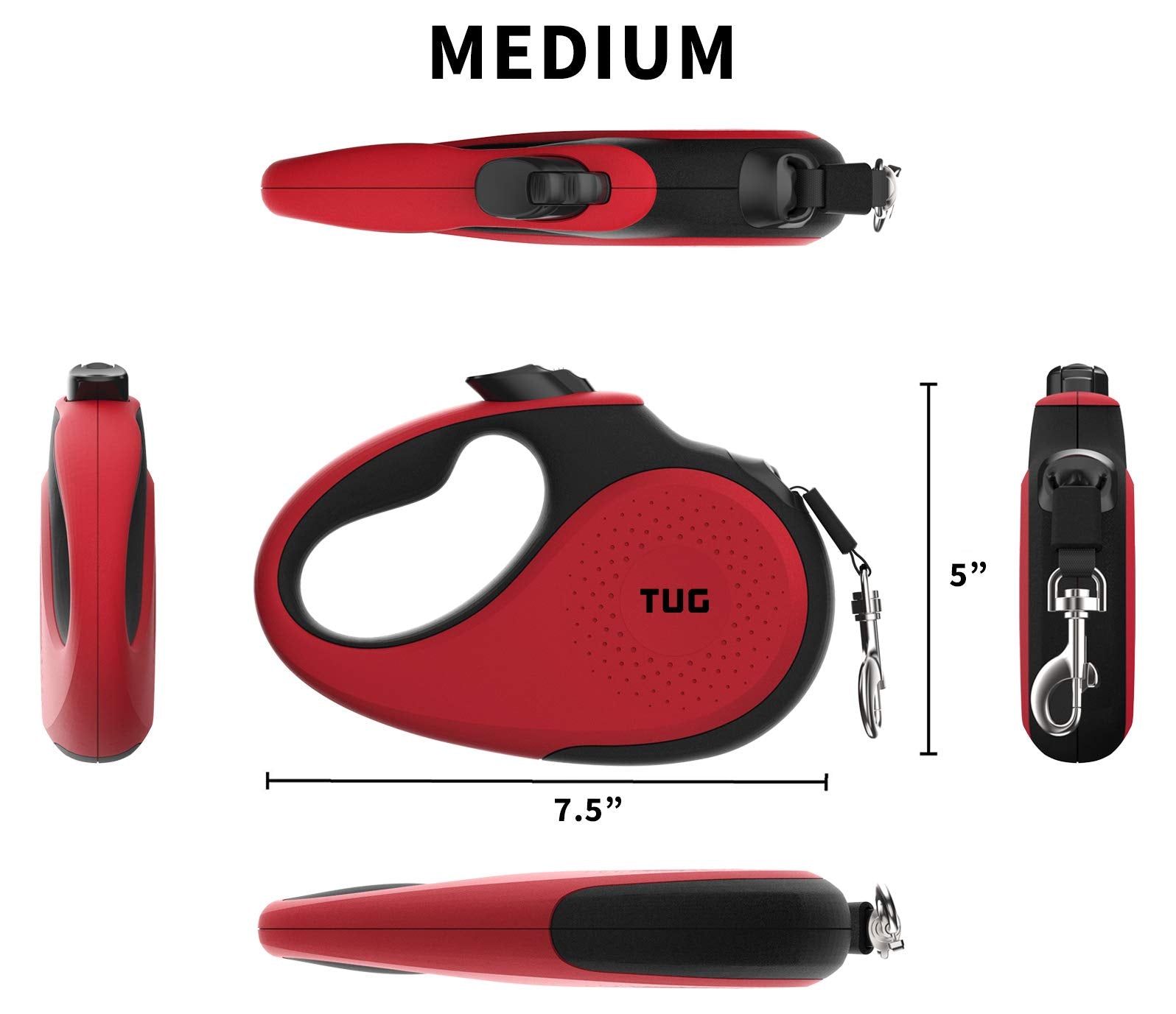 TUG anti-slip ergonomic handle close-up highlights comfortable grip during long walks