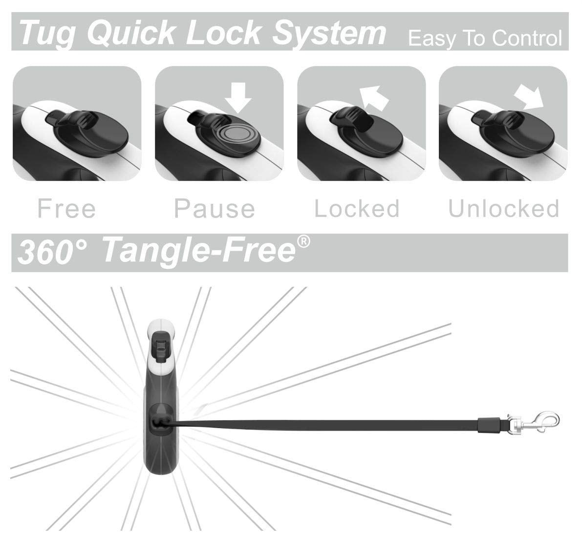 TUG heavy-duty internal coil maintains steady retraction and recoil.