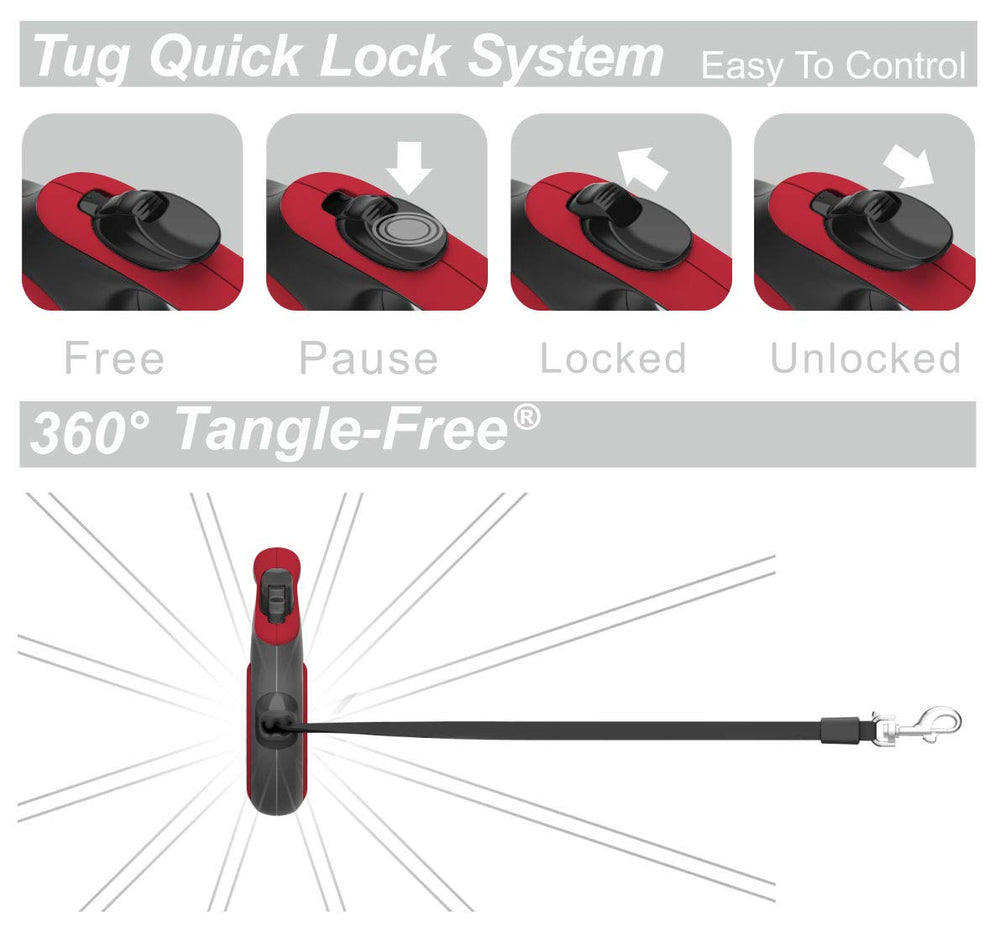 TUG heavy-duty internal coil close-up ensures consistent retraction under dog pull