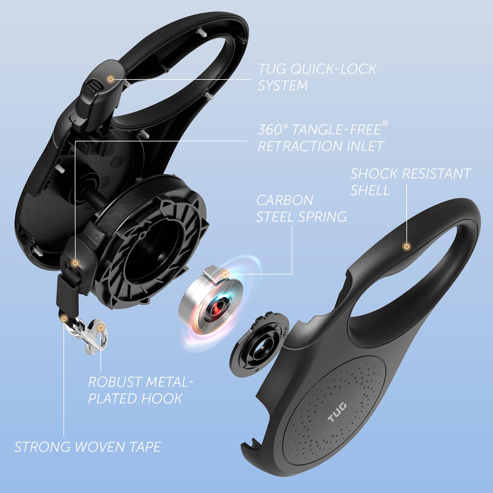 TUG Quest heavy-duty construction supports daily adventures for active pets.