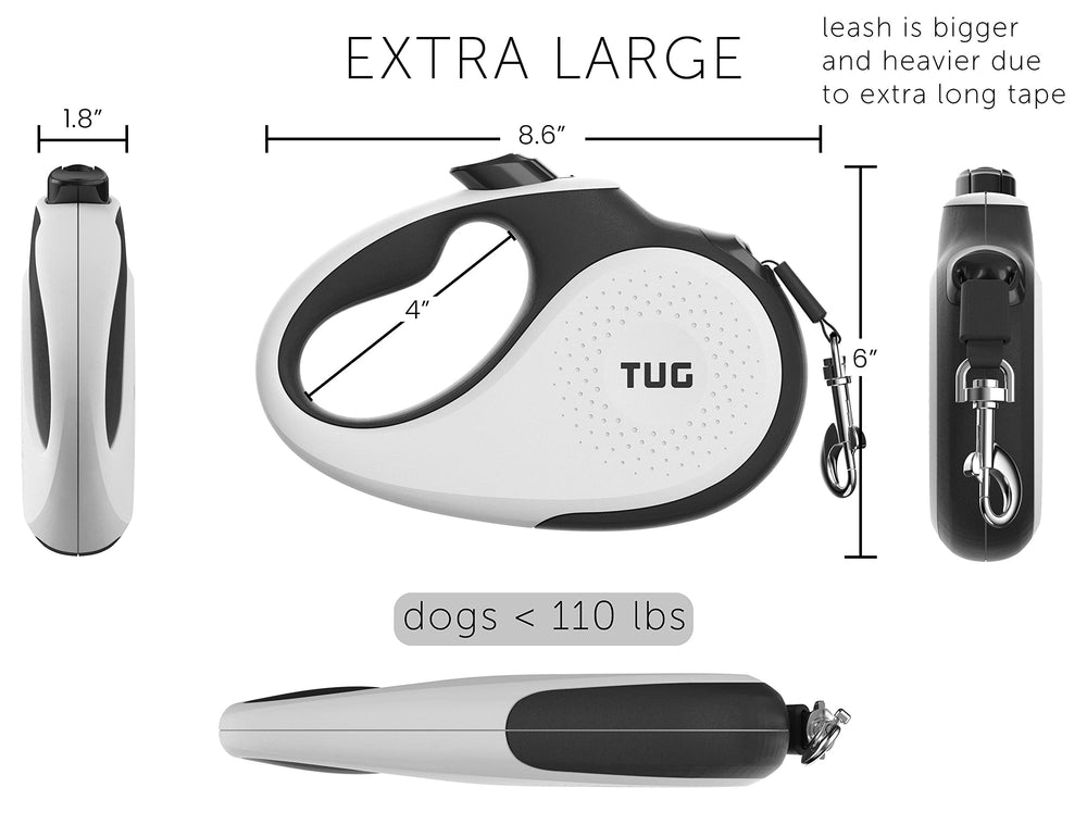 TUG XL anti-slip handle provides comfortable, secure grip.