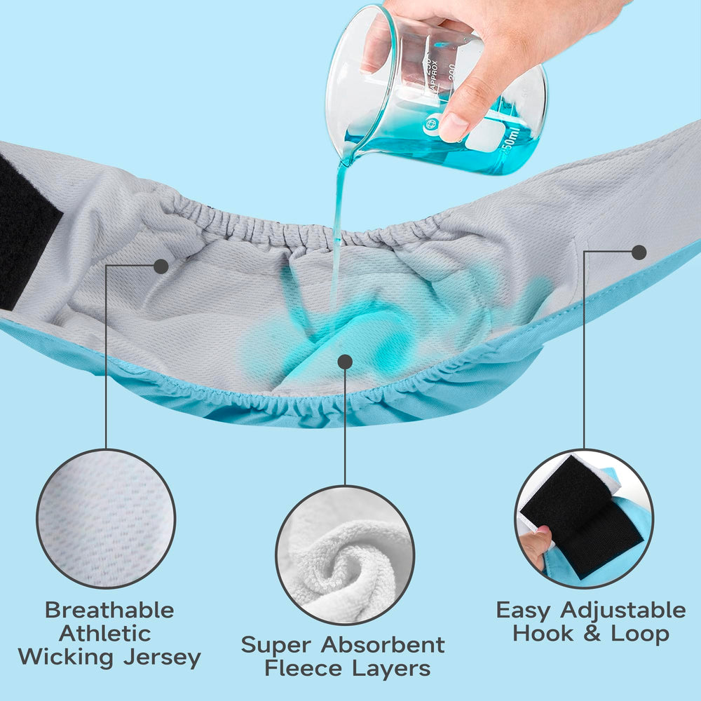 Tuiskusa male dog diapers with Velcro closure for a secure, adjustable fit.