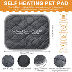 Tujoe self warming cat mat surface detail shows plush fabric for snuggling