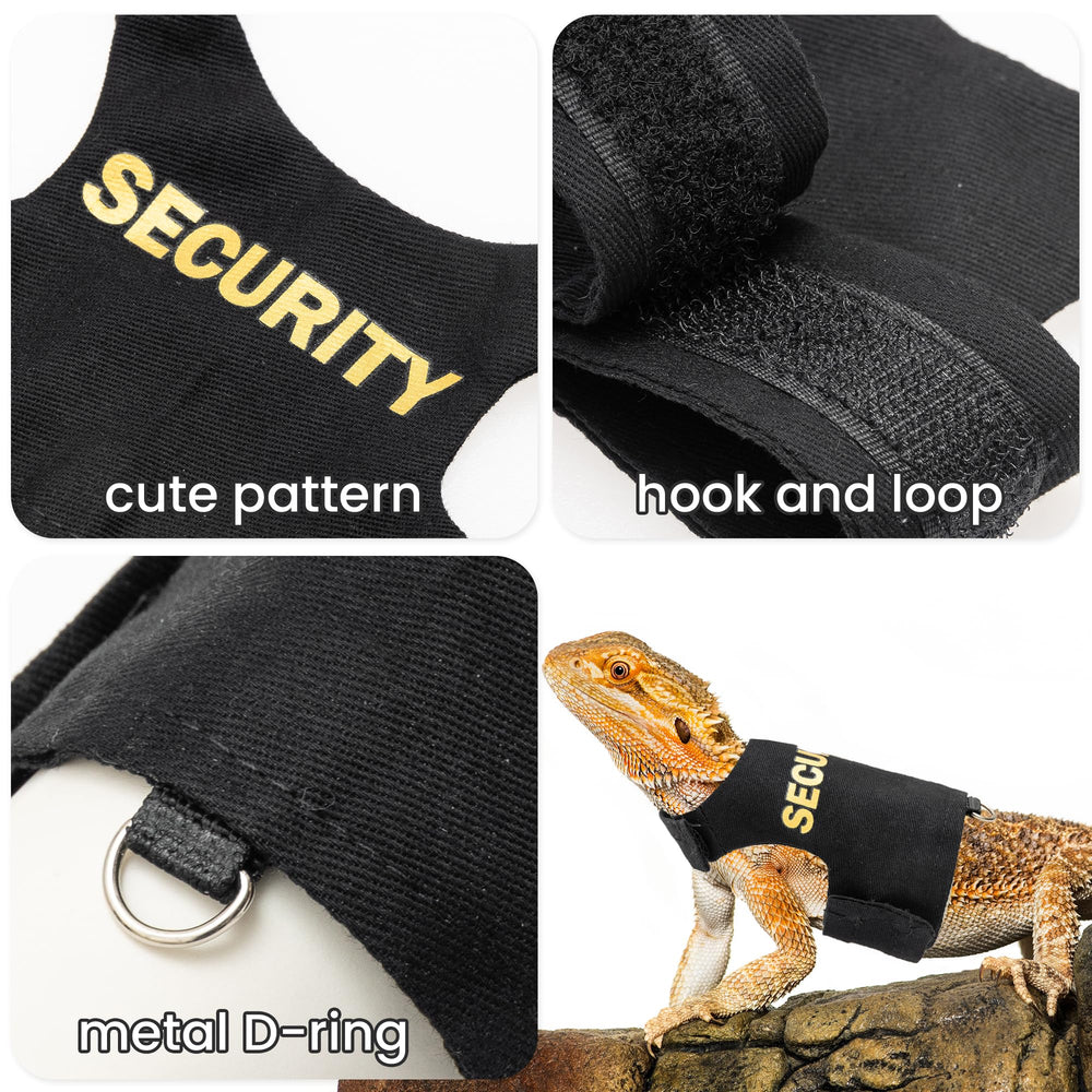 TUKOAW Bearded Dragon Harness with soft, skin-friendly material for comfortable wear