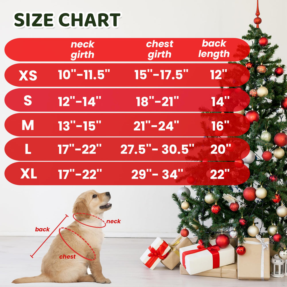 TUKOAW Christmas dog sweater plush antlers add playful holiday charm.