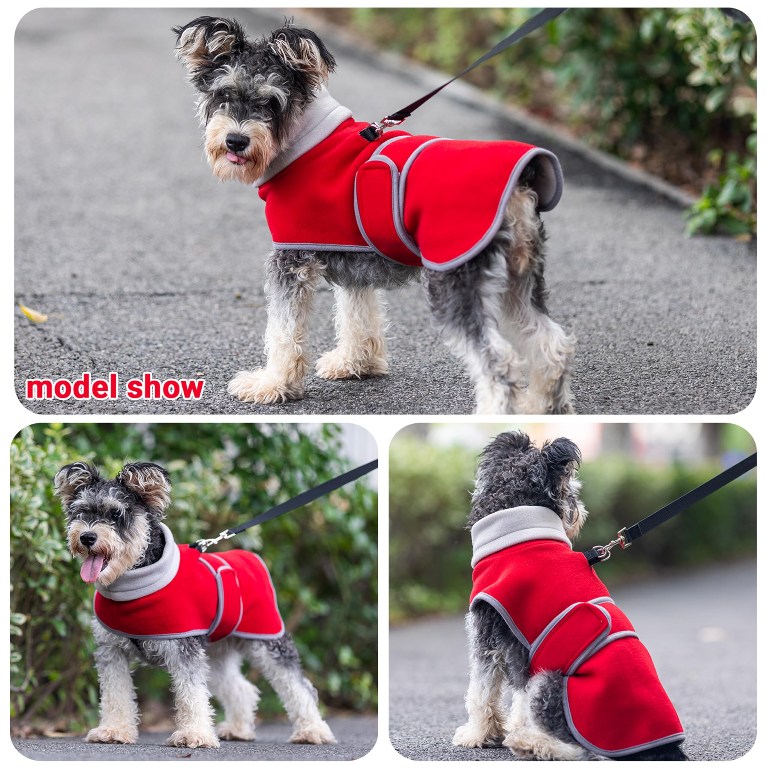 TUKOAW dog coat 2-pack fleece-detail closeup shows cloud-soft texture.