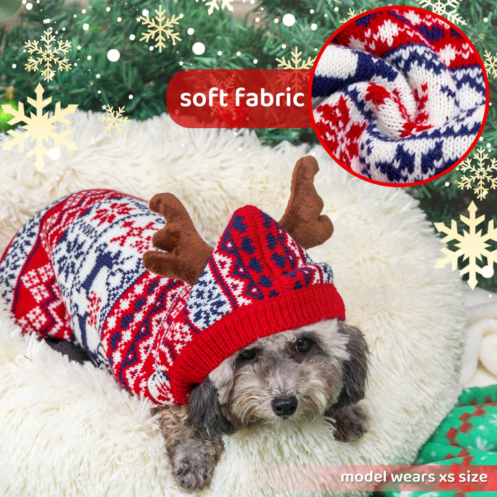 TUKOAW Christmas dog costume ideal for photos and festive outings.