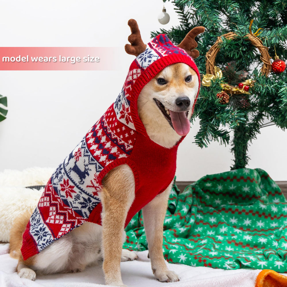 TUKOAW dog sweater pullover design for easy wearing and quick changes.