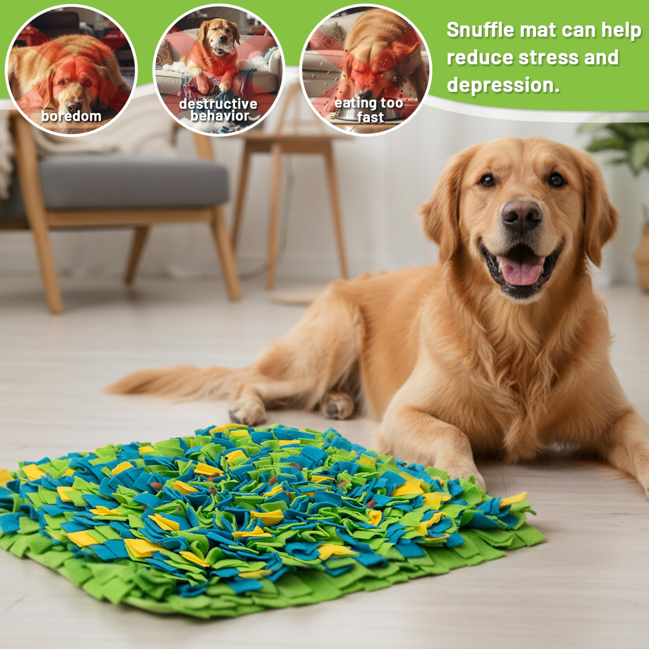 TUKOAW Snuffle Mat machine washable for quick cleanups after messy sniffing sessions.