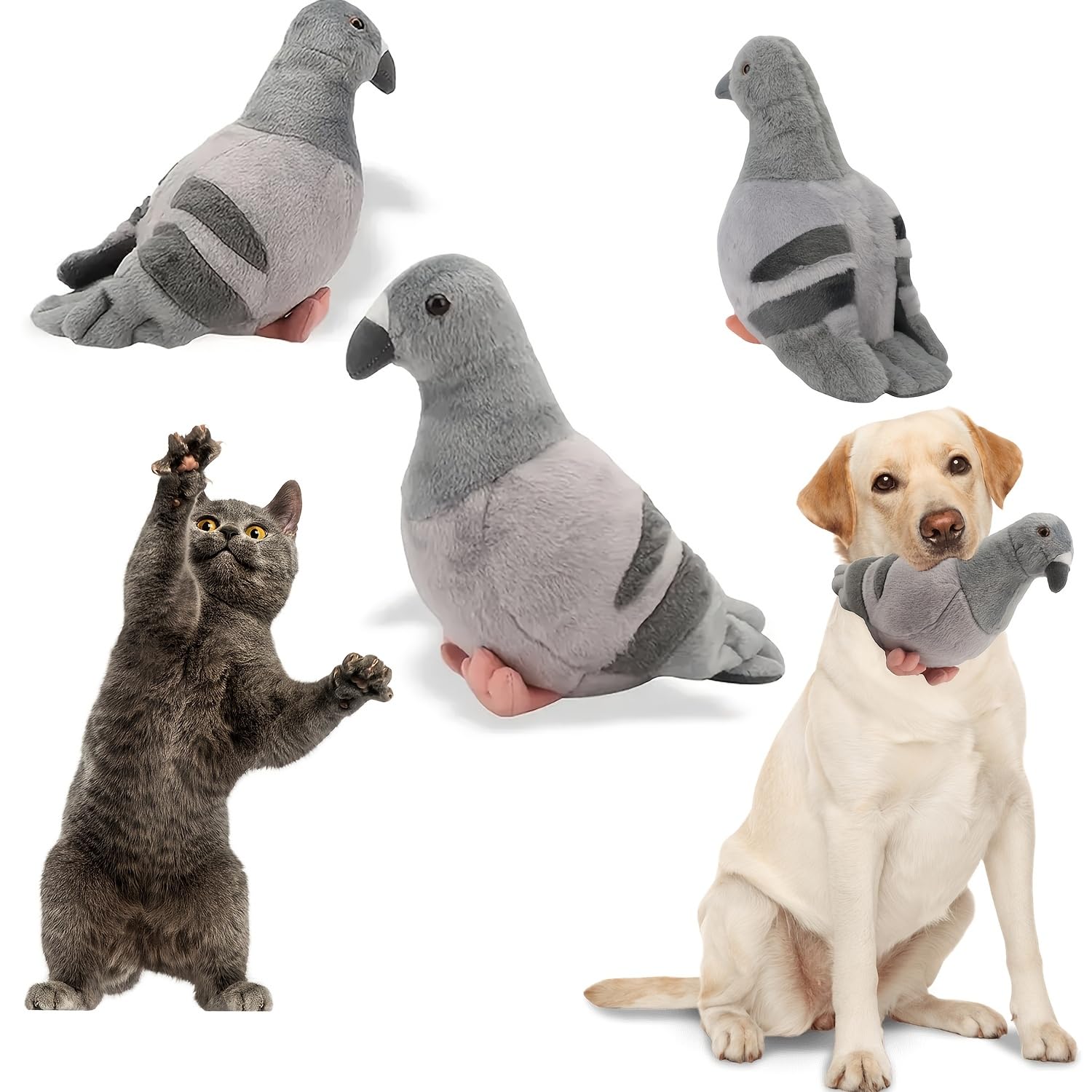 TUKVESZE Pigeon plush toy length 9.8 inches ideal for small and medium dogs