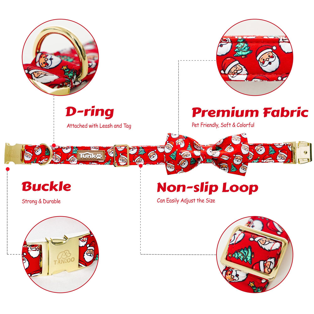 Tunkoo adjustable dog collar with robust metal buckle for secure walks