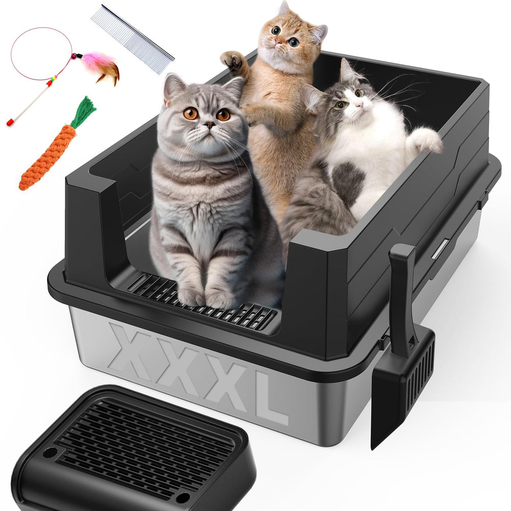 Tunpug XXXL litter box top view showing spacious interior for large cats