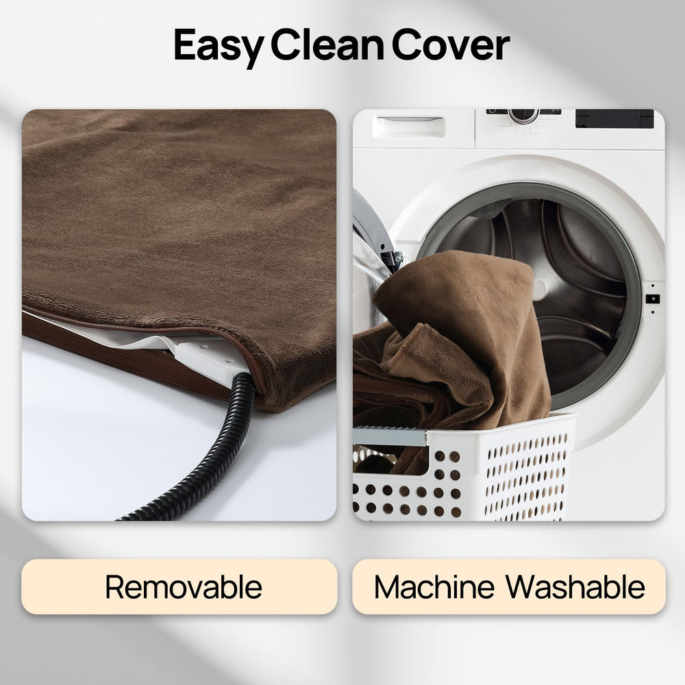 Removable machine-washable cover keeps TURBRO bed easy to clean