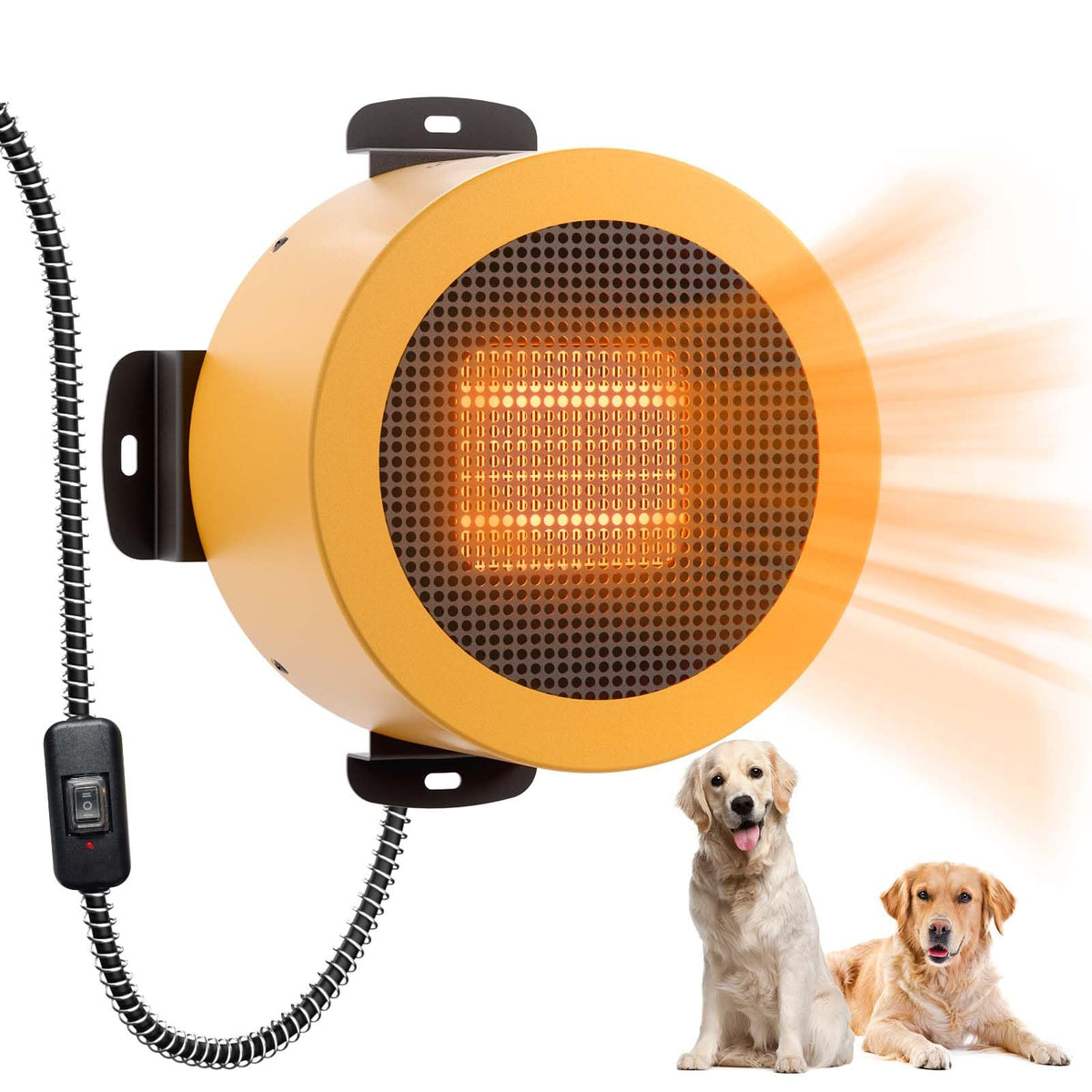 TURBRO Neighborhood Dog House Heater 400W wall mount provides rapid warmth for kennels