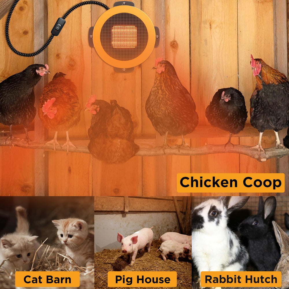TURBRO heater suited for dog houses, cat houses, and small coops
