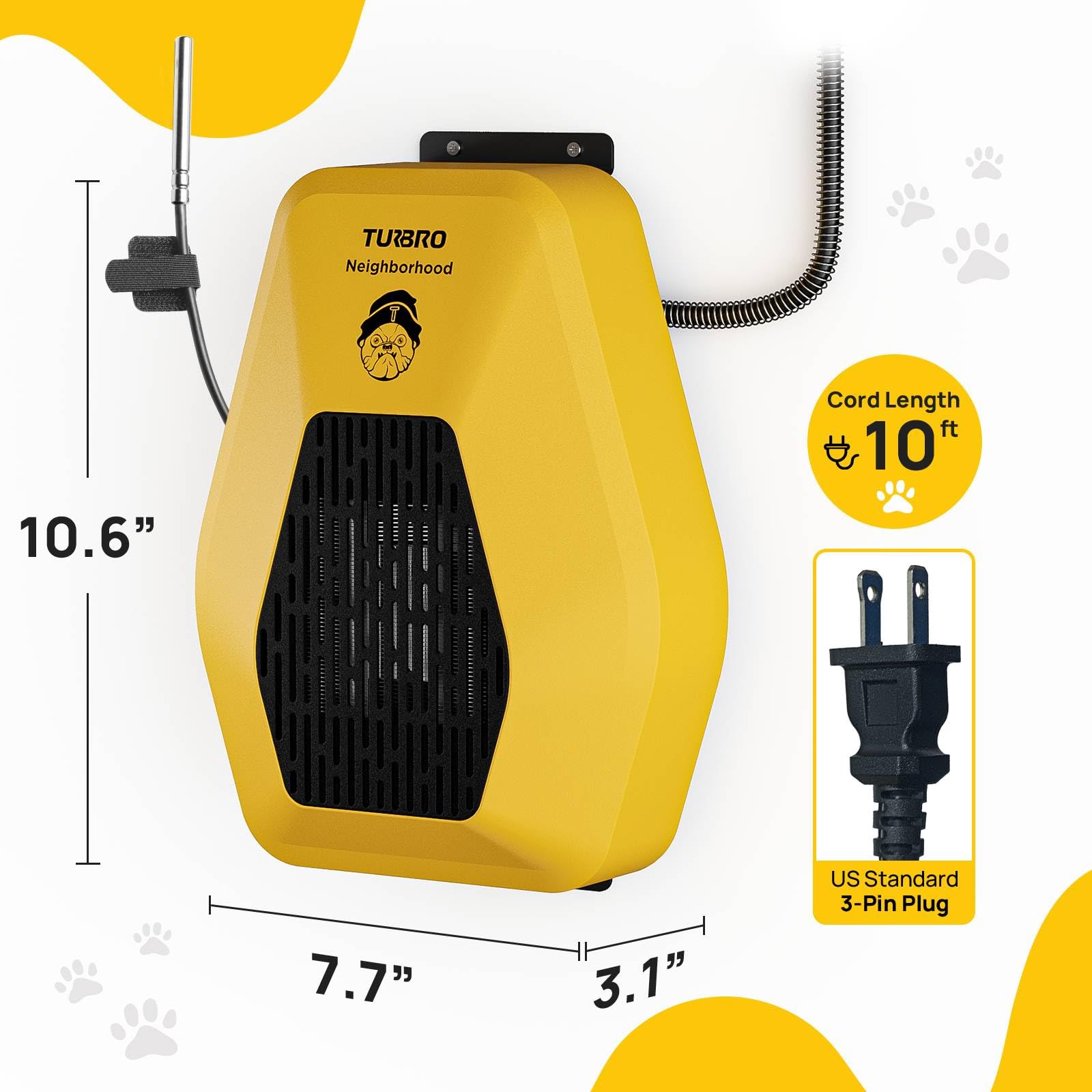 TURBRO Neighborhood WiFi removable filter enables quick debris removal and maintenance.