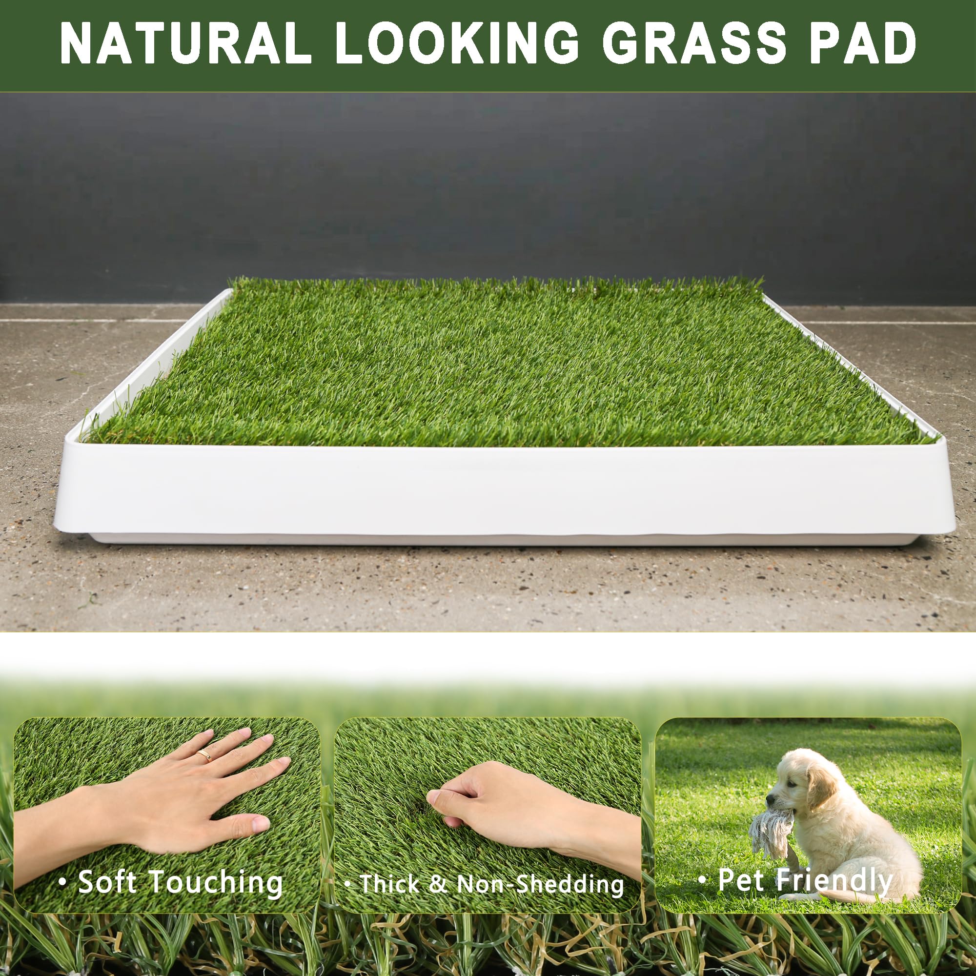 TURF XPRESS grass pad tray ready for simple setup and use
