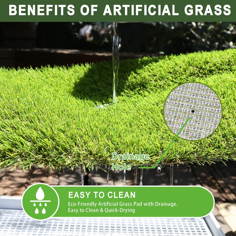 TURF XPRESS washable grass pad tray is easy to rinse clean
